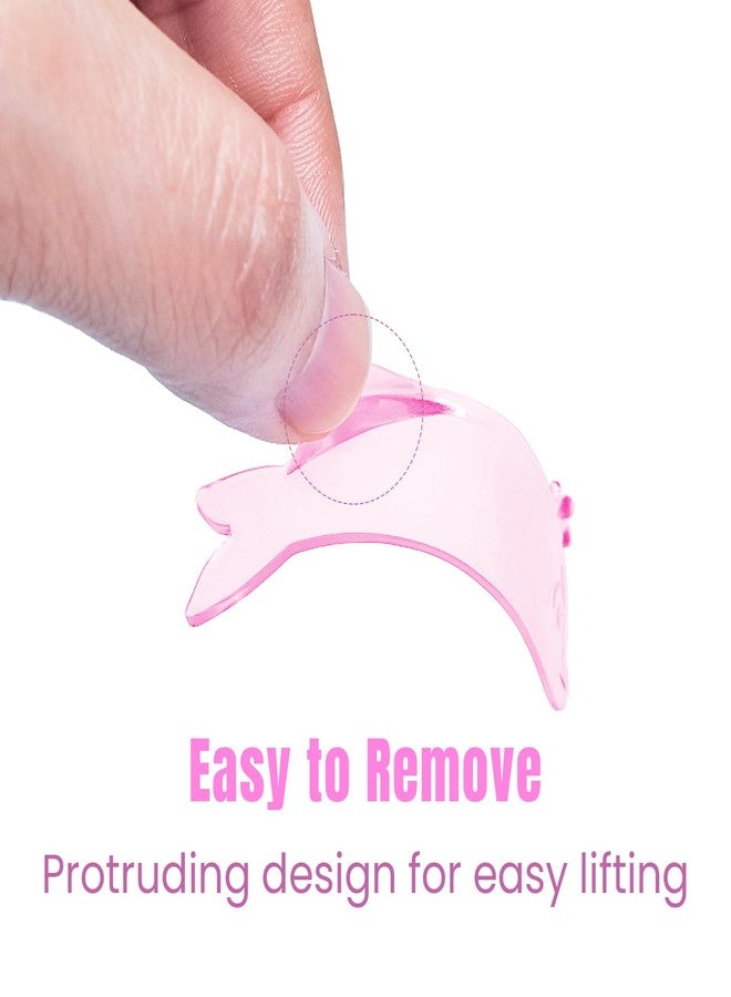 لي بيوتي واقيات رفع الرموش المسطحة من ليبيوتي، واقيات كورية رقيقة للغاية للخطوة الأولى من عملية التجعيد/الرفع، استخدام مرن كضمادات للعين أو شريط رفع، تصميم على شكل دولفين لسهولة الالتقاط - Image 2